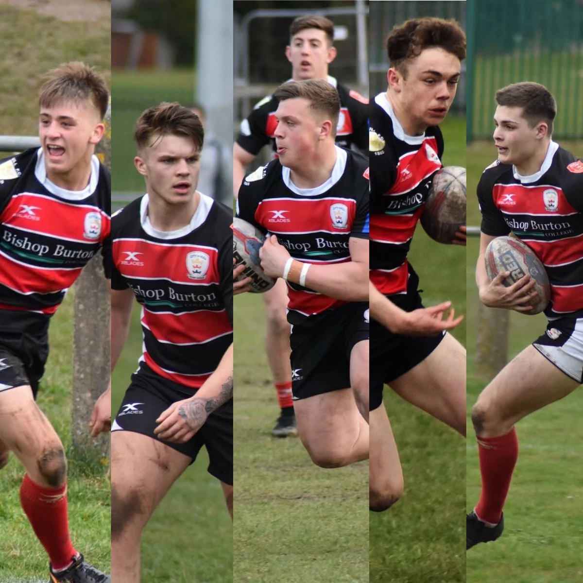 Several City of Hull graduates have signed proffesional contracts with Hull FC and Hull KR in the past 12 months Left to right (Mikey Lewis, Adam Rooks, Jack Brown, Elliot Wallis, Cameron Scott)