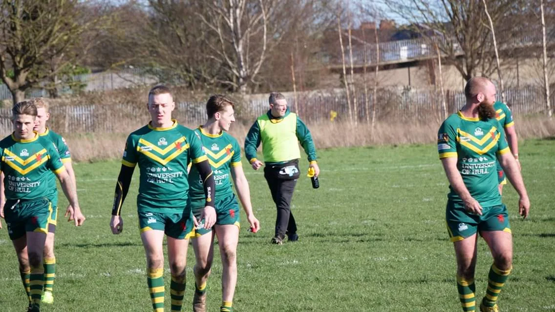 Ryan Steen (right) performed at his best to be awarded man of the match.
