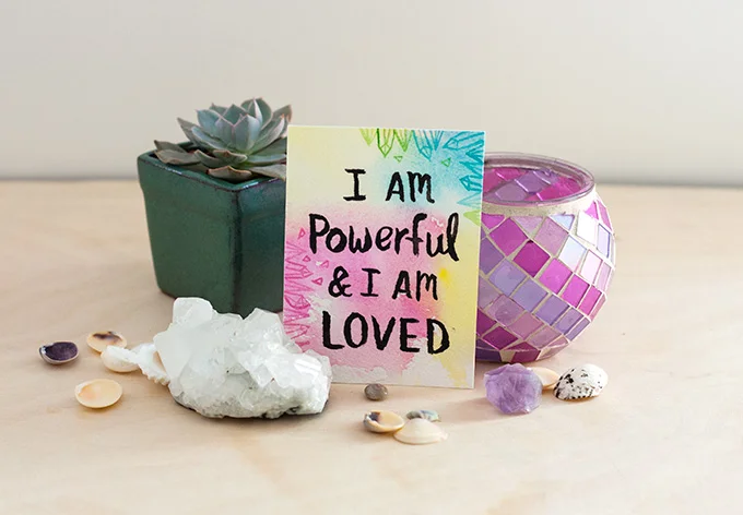 Watercolor Affirmation Cards