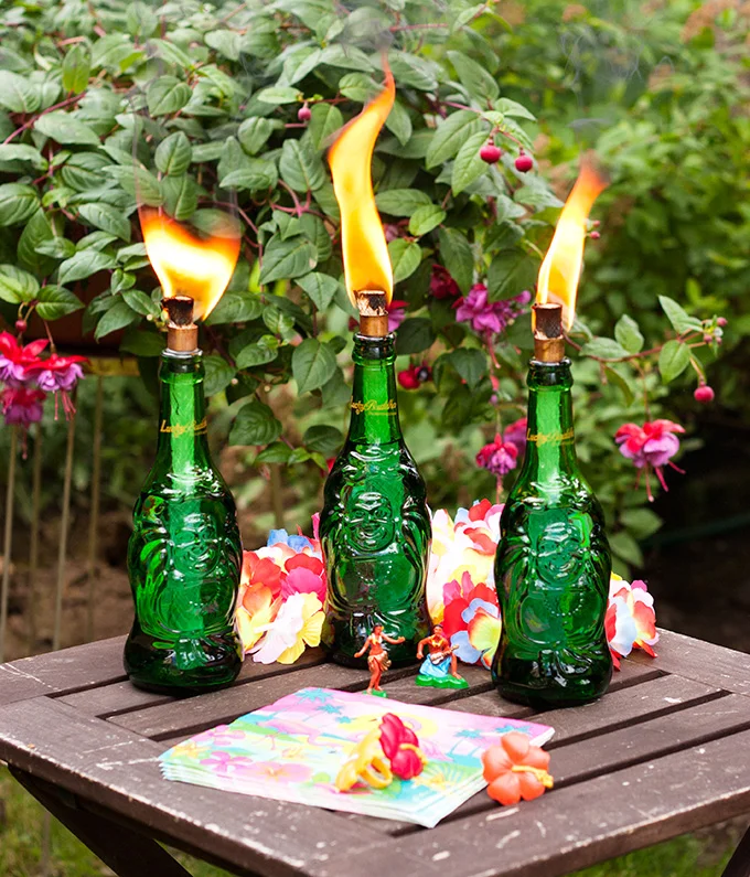 Lucky Buddha Tiki Torches