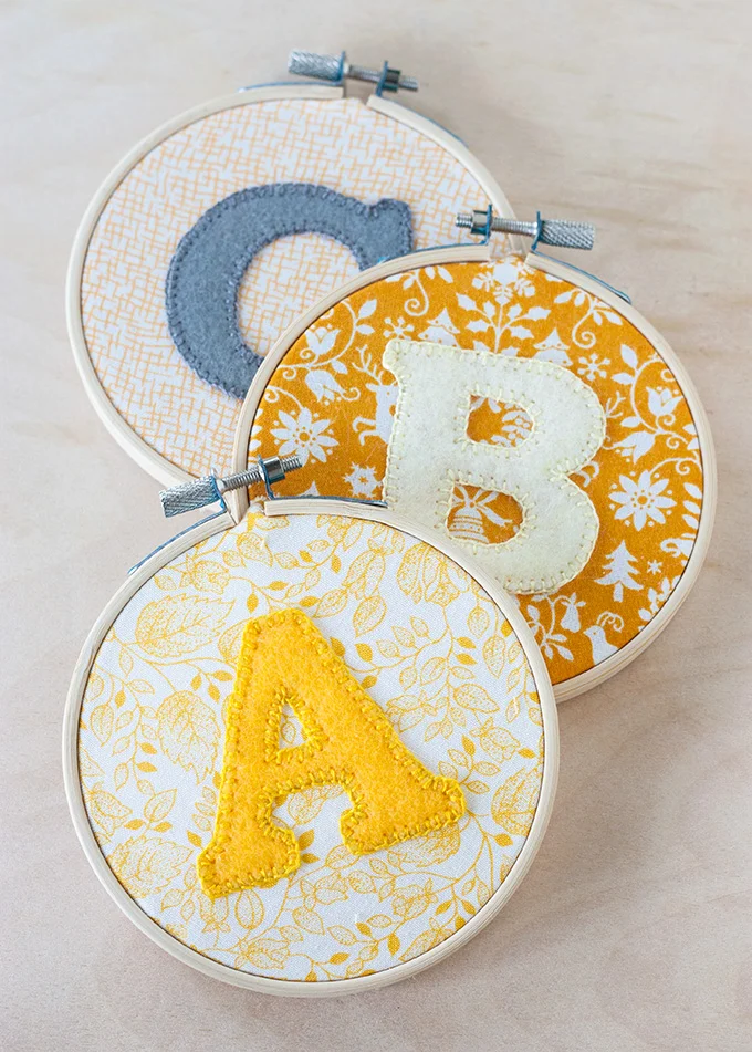 Alphabet Hoop Art