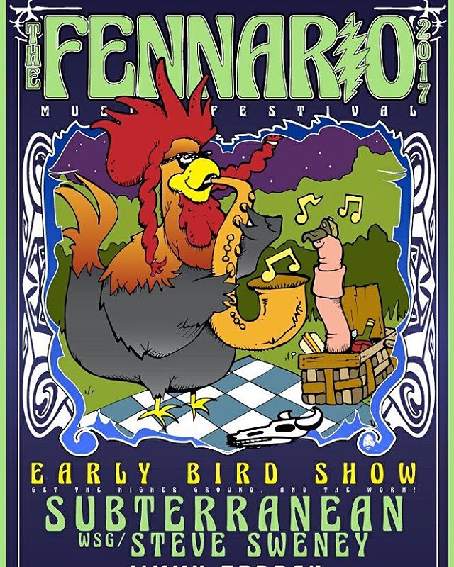 Early bird gets the worm. Sub T gets the party started early at Fennario. 3 sets of Sub T Thursday night featuring Steve Sweney from Ekoostik Hookah.