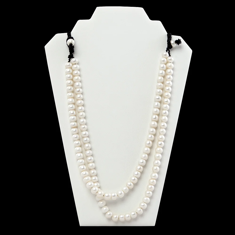 Double-Strand Pearl Necklace — Gallery 