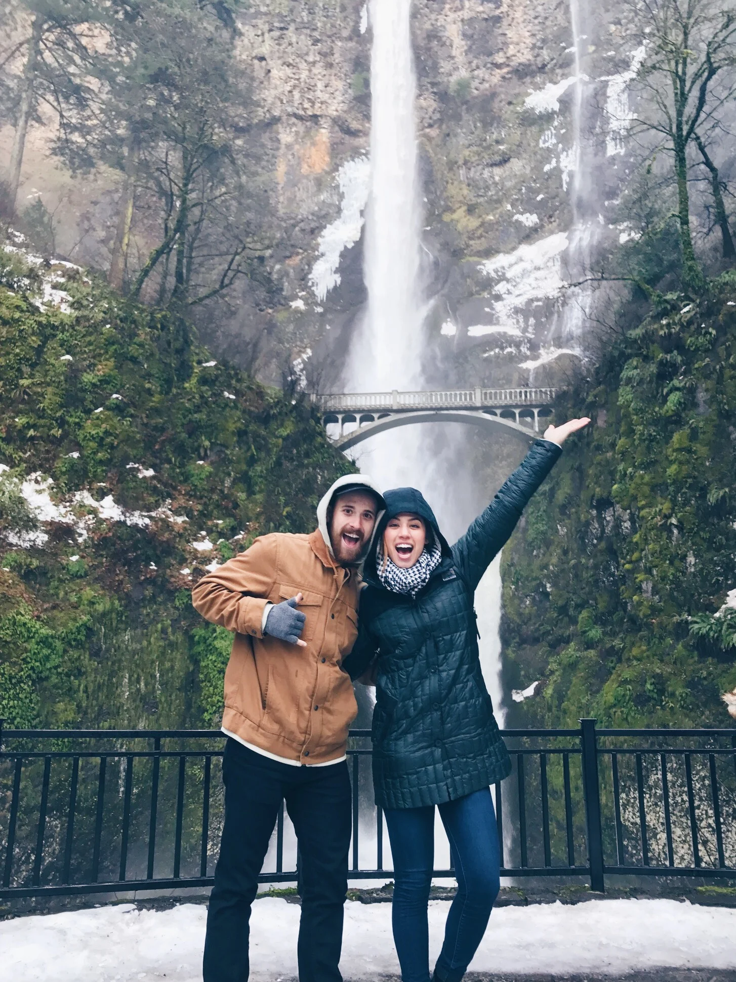 Cam and me at Multnomah Falls.