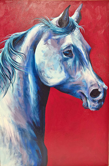 'Blue Horse' // 2016 // 24" x 36" // Oil on canvas