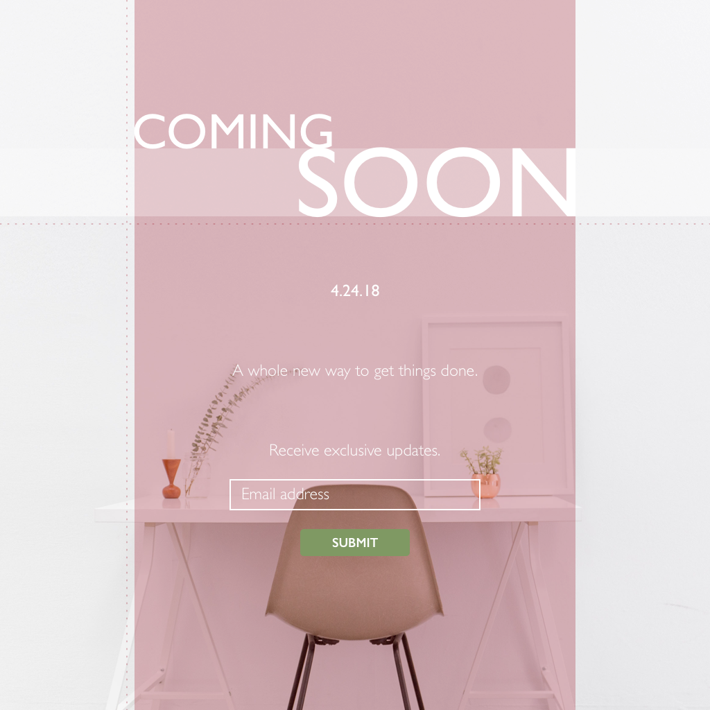 DAY #048: COMING SOONThe Challenge: Create a design for something 'coming soon.'Behind the Design: For this challenge, I created a minimalist design for a product coming soon relating to productivity. I wanted to boost the exclusivity of the product…