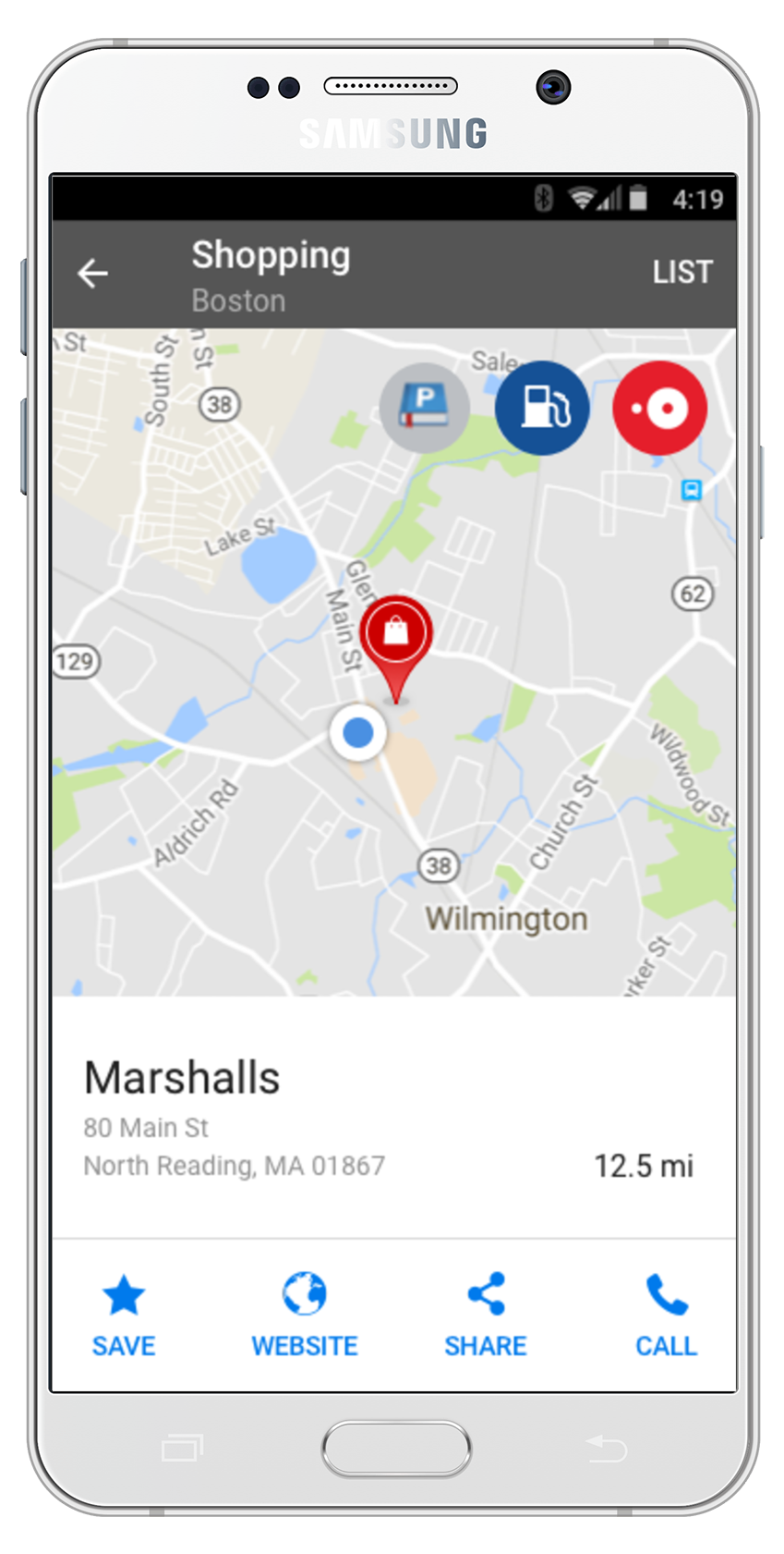 Toyota Entune Map Screen