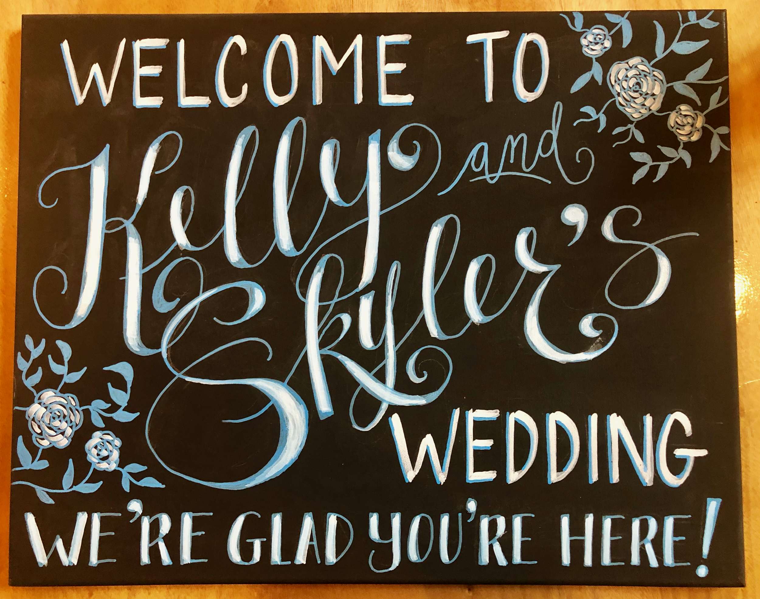 ‘Wedding Sign’ // 18” x 24” // Permanent marker on canvas