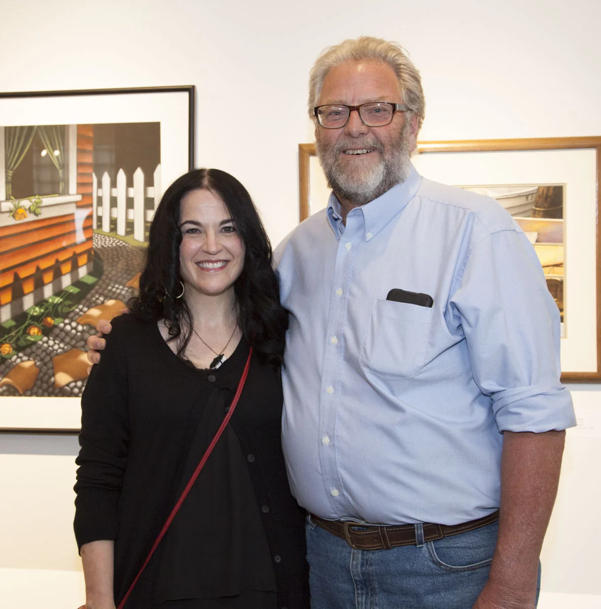 TFAS past presidents Leslie Adams (1995-2001) and Ken Thompson (2004-07) are enjoying their chance to catch up at the TFAS 100 exhibit and open house.
