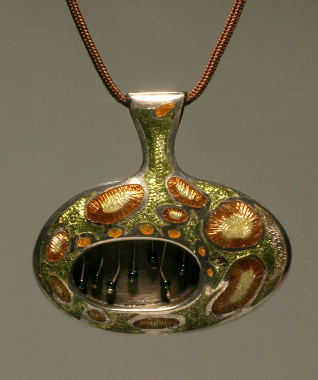 Silver & Enamel Pendant by Stephen Geer