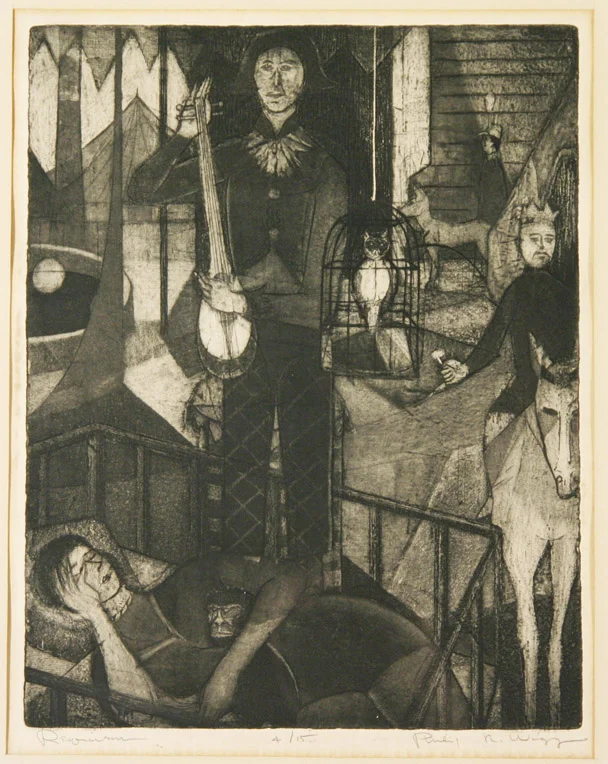 Requiem by Phillip Wigg. Purchased in 1954.