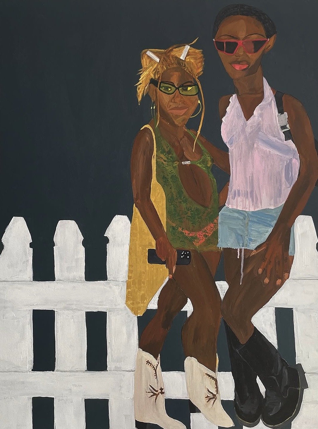 "Valley Girls" acrylic on canvas 40x30 inches 2024 $2,500 