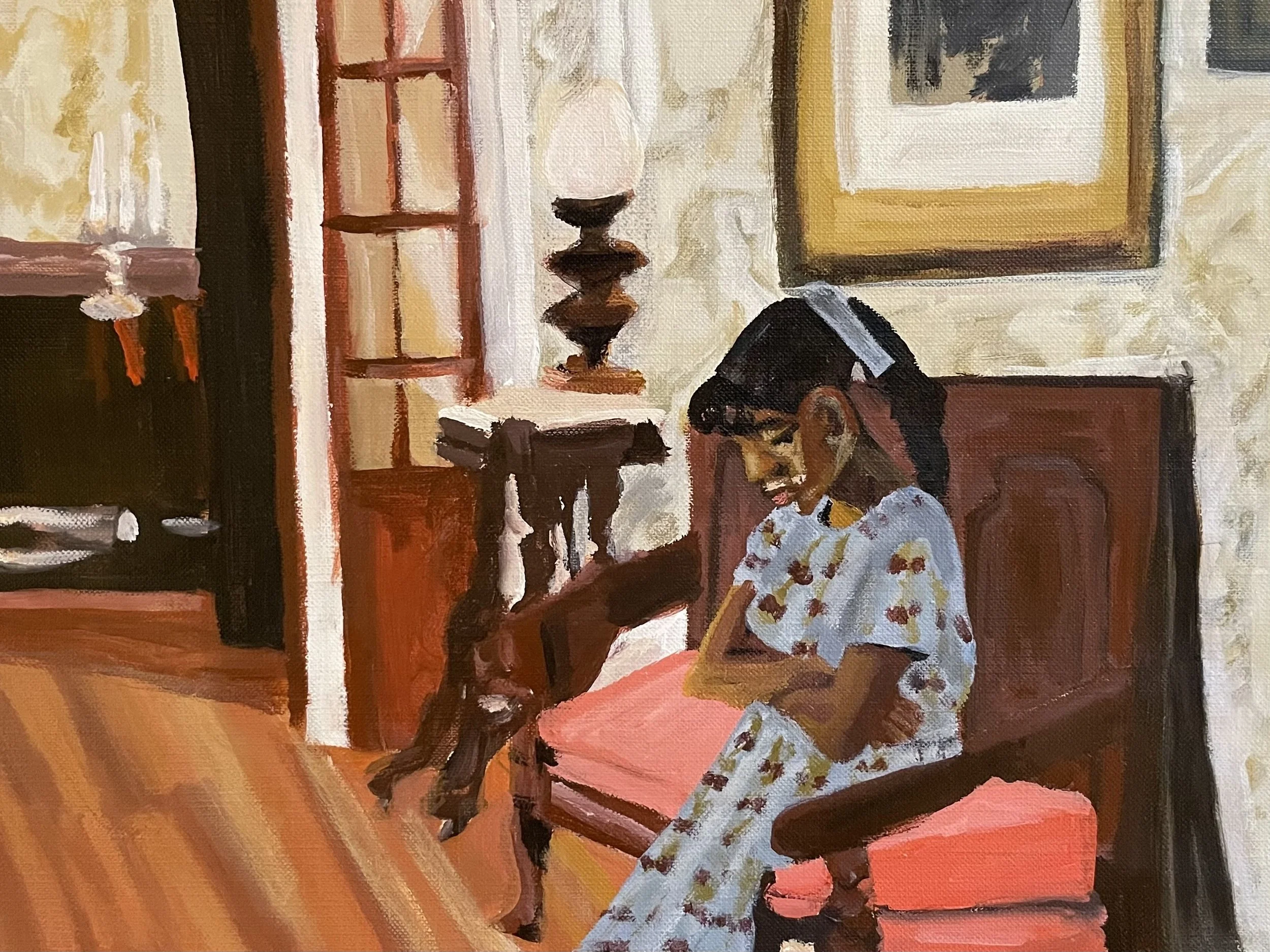 Waiting Up For Daddy - painting