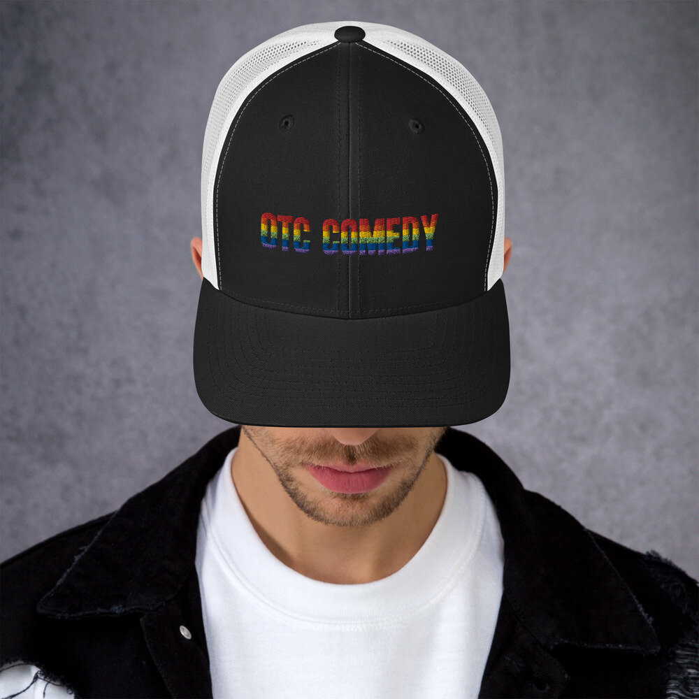 serie Net Ekspression Rainbow OTC Trucker Cap — Off the Cuff Comedy Improvisation