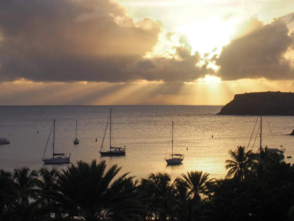 The actual, real view from my desk in Antigua