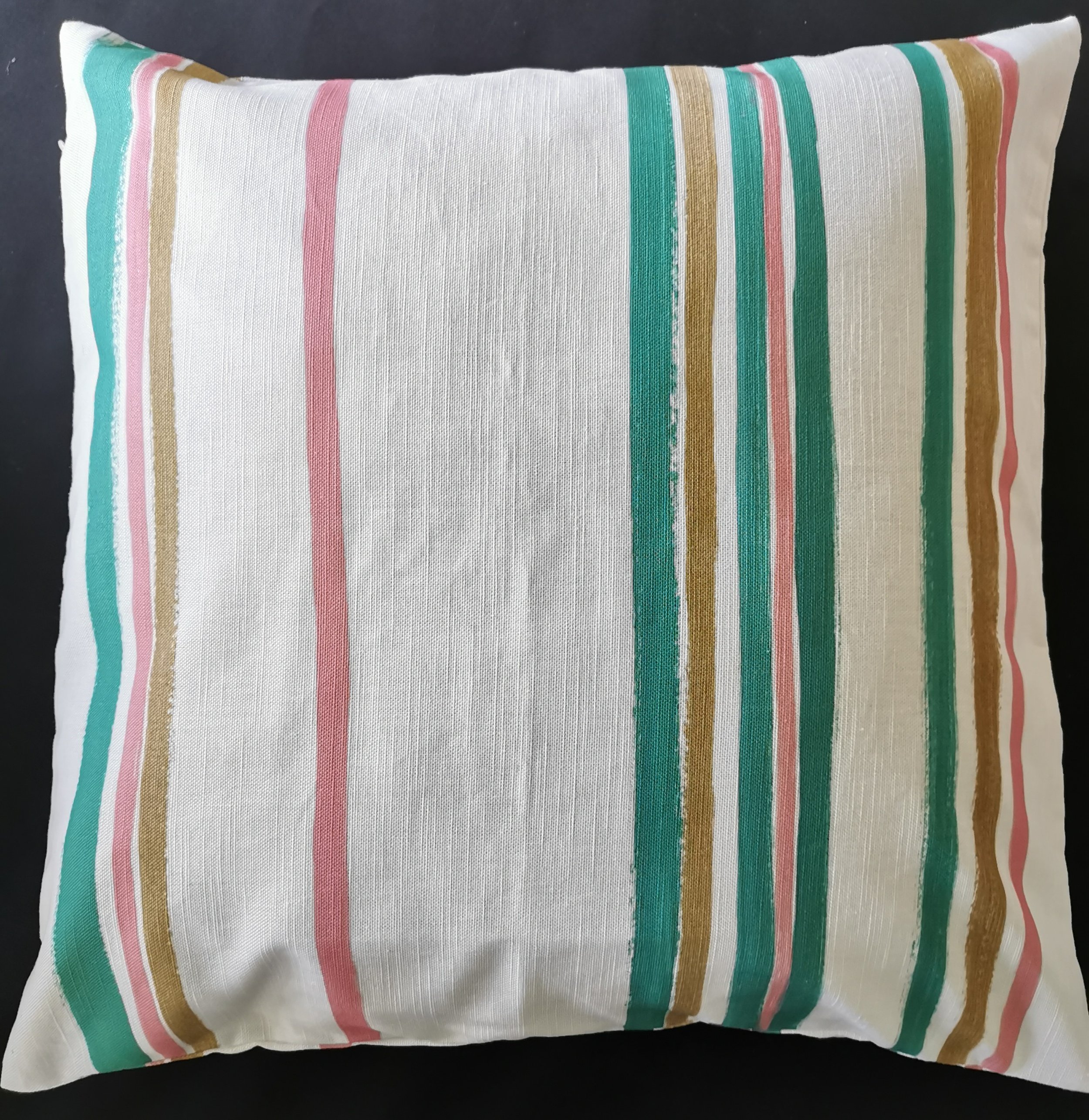 Rose Pink and Chalk Green Cushion