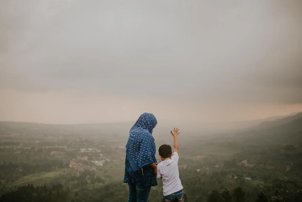 Tahira and Zulfi AT Puncak hill.jpg