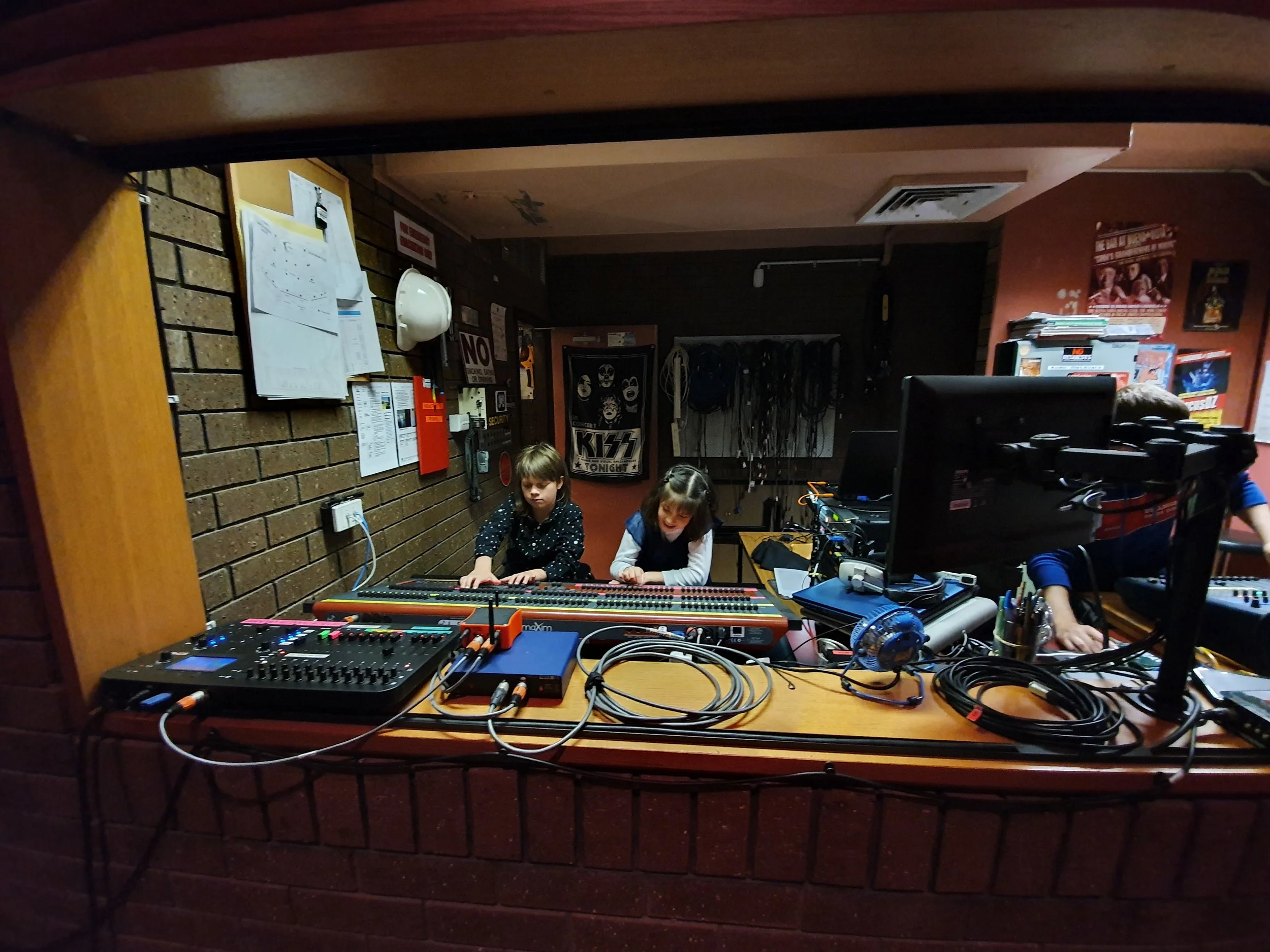 Our two sound engineers hard at work at the Griffith Regional Theatre.jpg