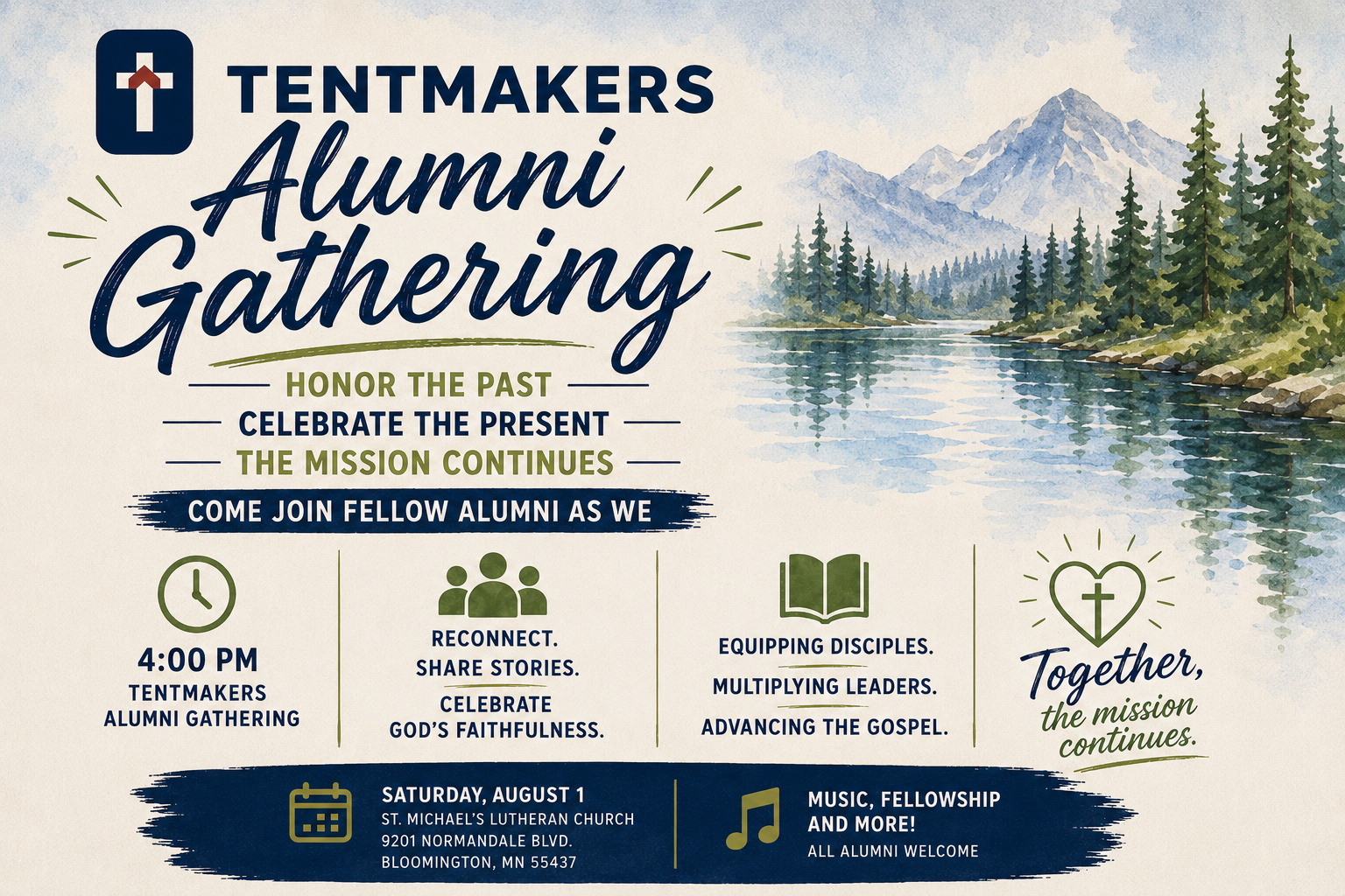 TENTMAKERS Alumni Gathering - Honor... Celebrate... Envision