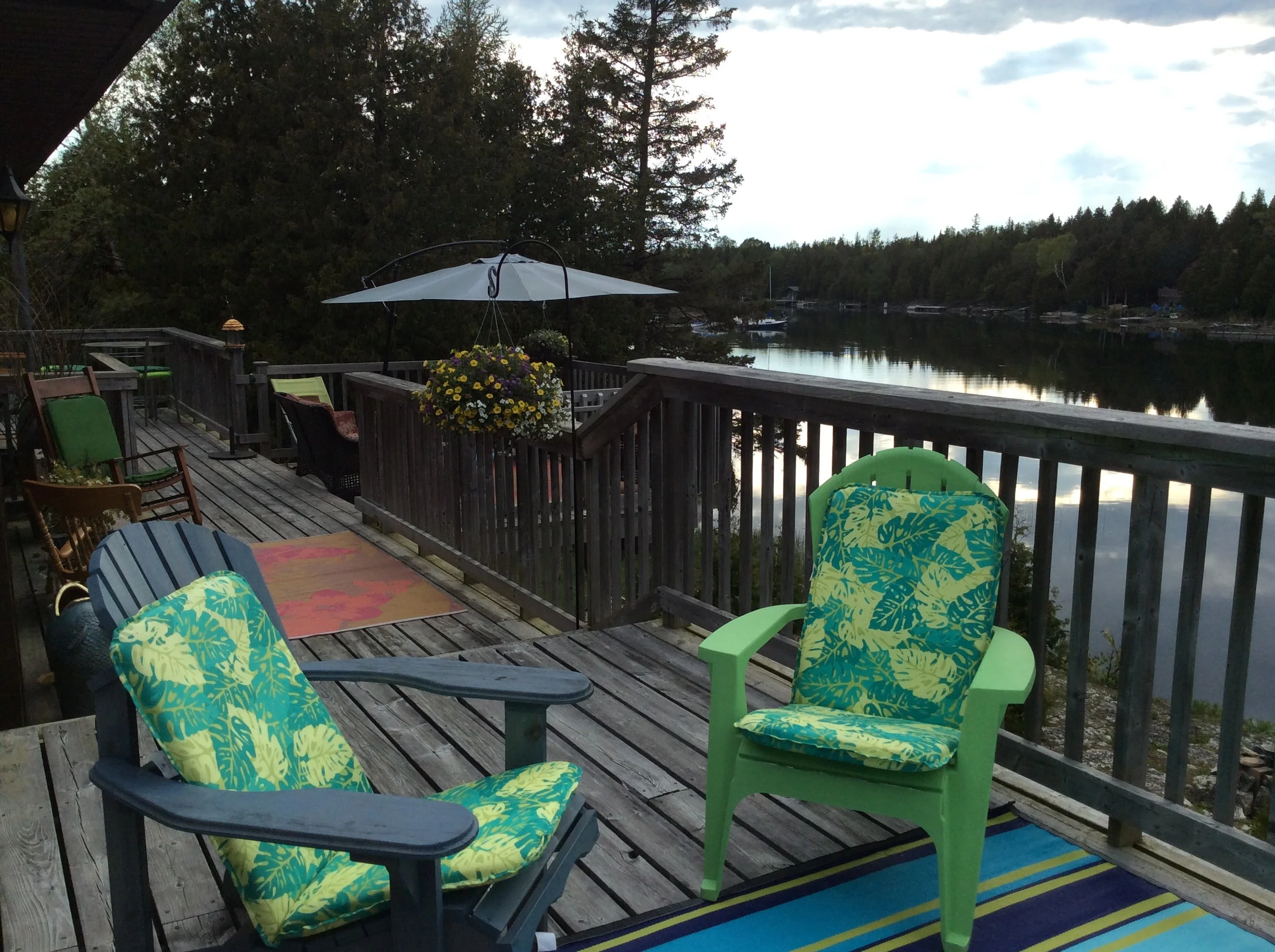 B&amp;B  setting up deck in 2015