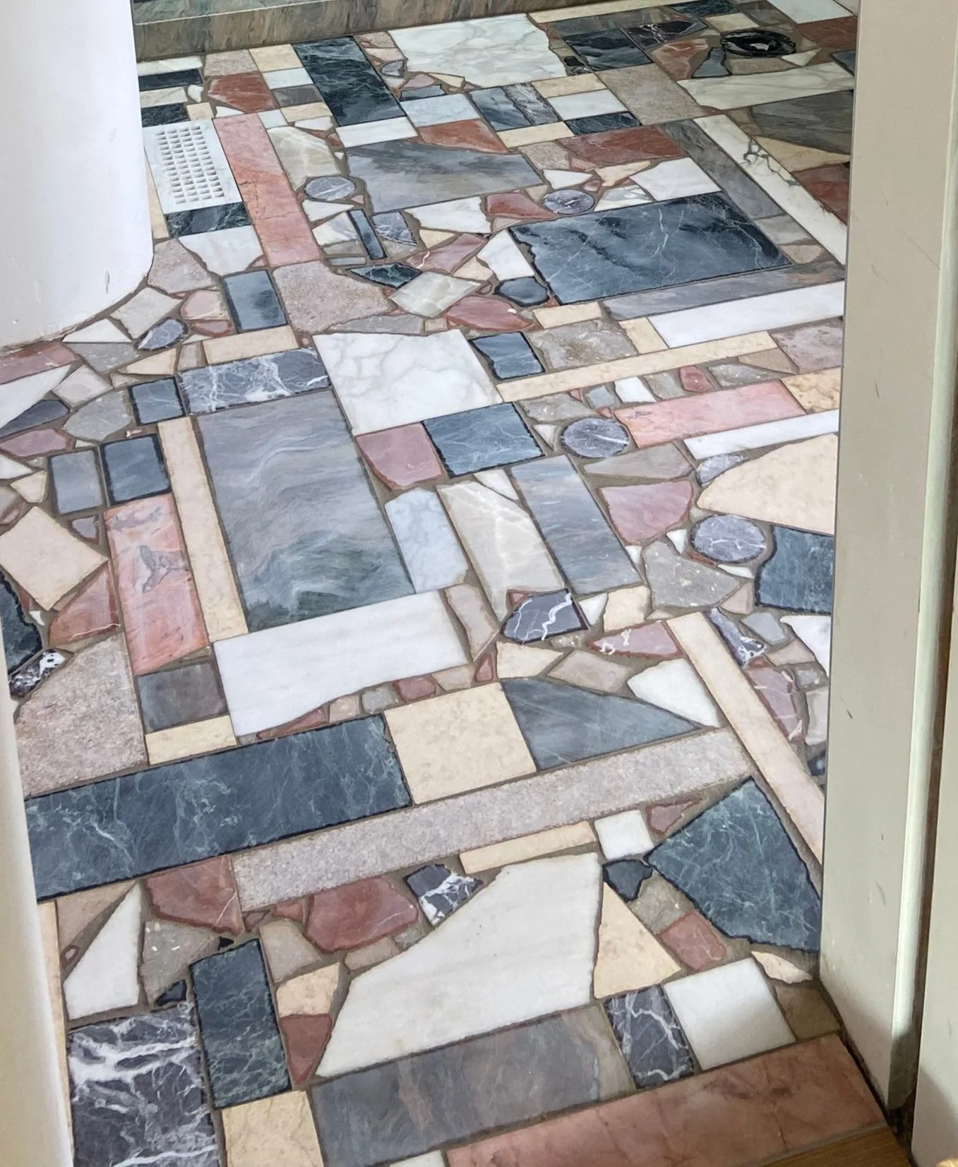 Mosaic marble floor