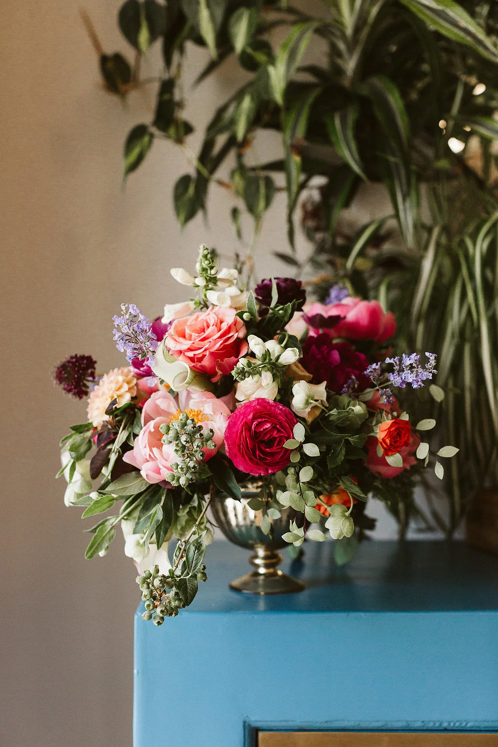 Bright and Whimsy Intimate wedding at Ruby Street, Los Angeles - Royal Bee Florals and Events