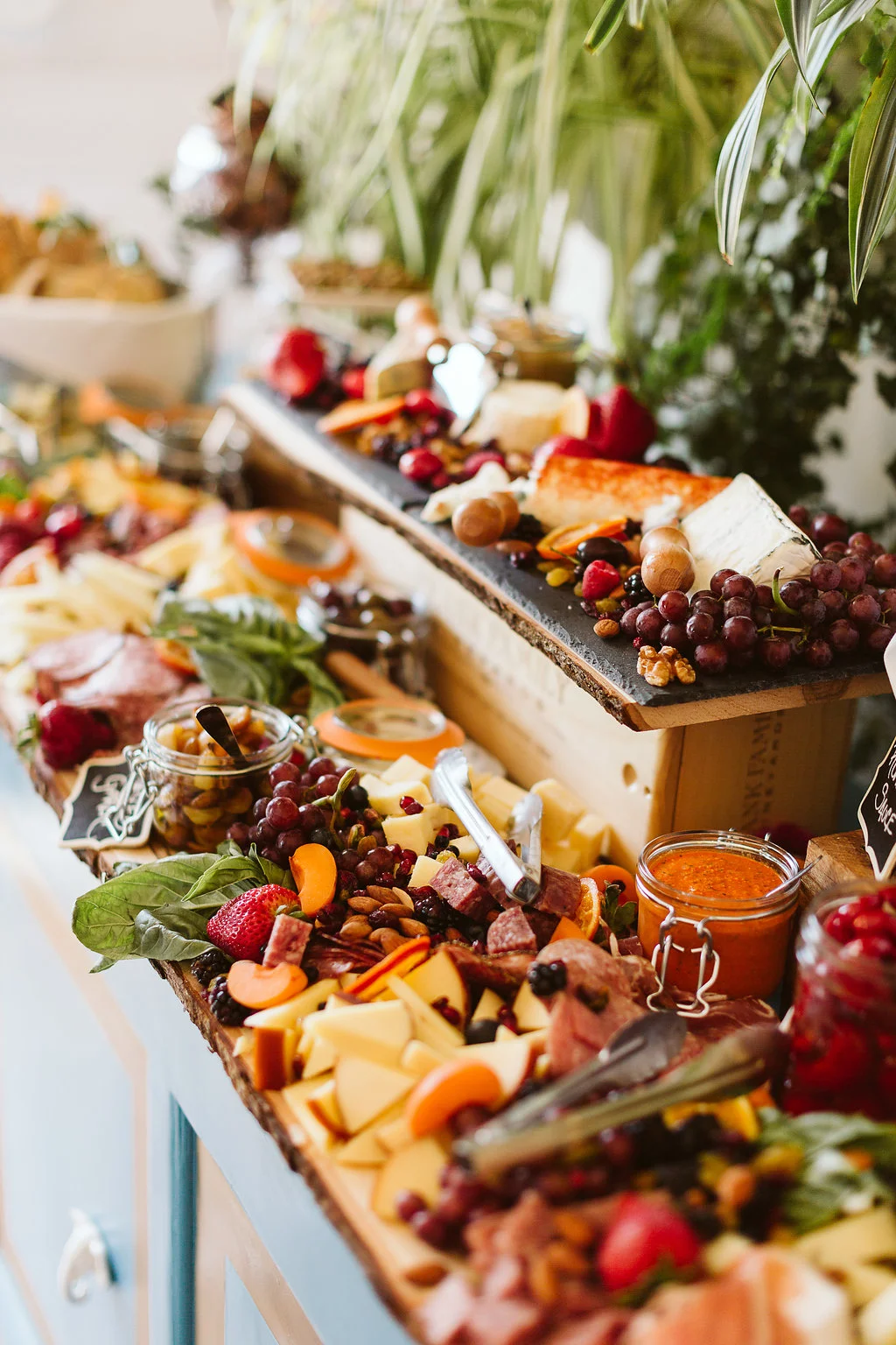 Bright and Whimsy Intimate wedding at Ruby Street, Los Angeles - Royal Bee Florals and Events - Grazing Station