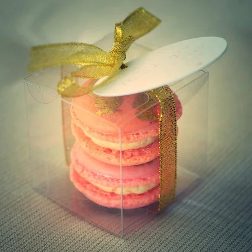 vanilla bean macaroon bomboniere