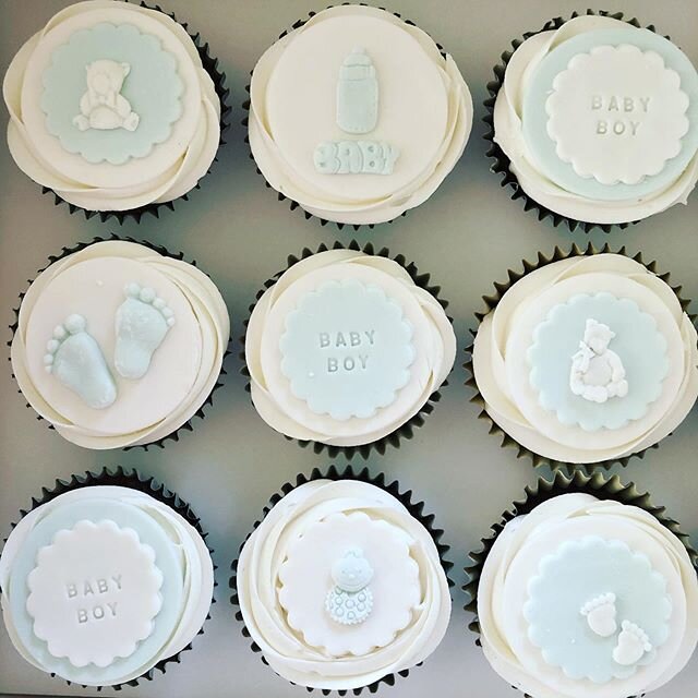 💙 Baby Shower Thankyou Cupcakes 💙 #thesweetersidecakes #perthcupcakes #babyboy