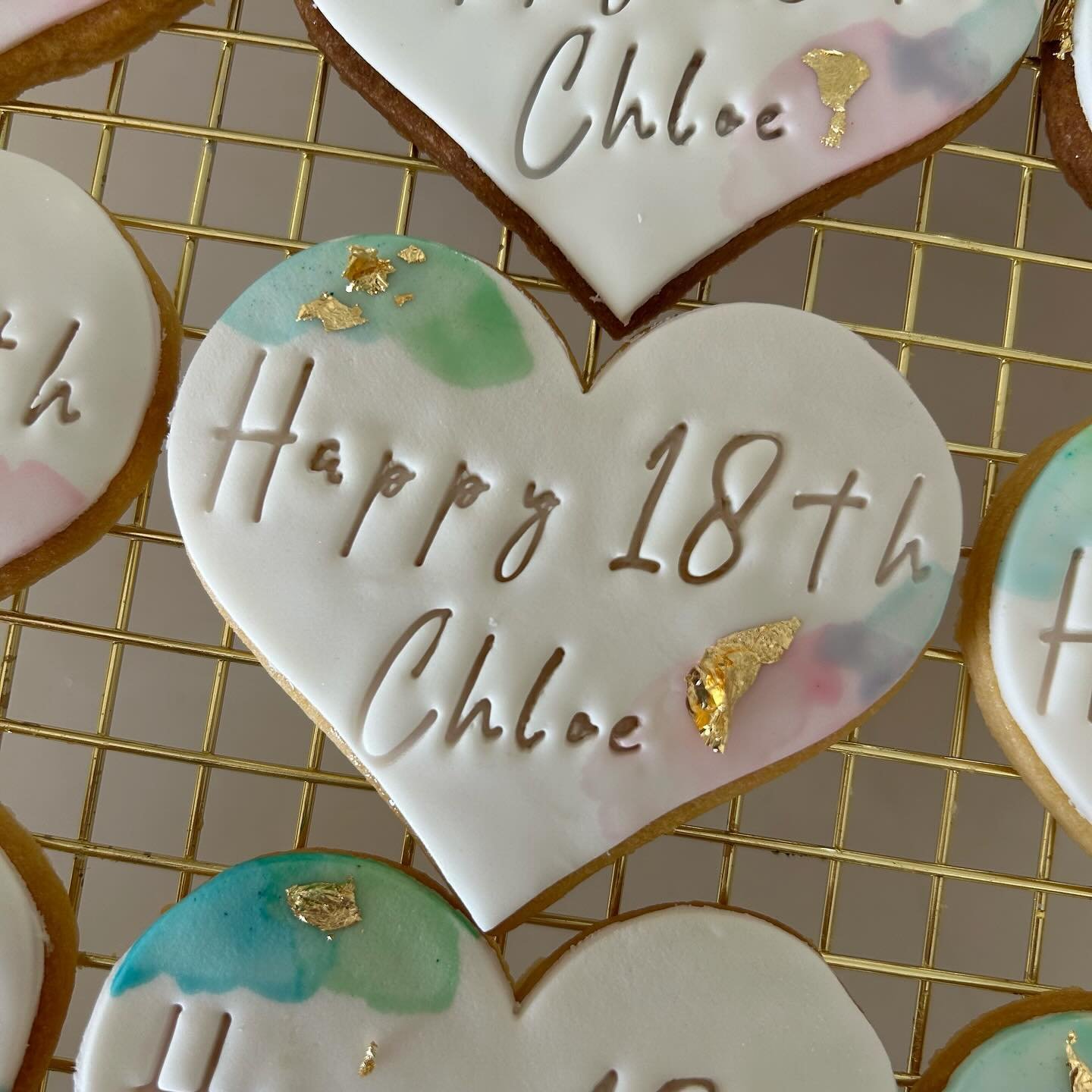 Enjoyed using my new script font set for Chloe&rsquo;s 18th! Happy Birthday! 💃💃💃 #sugarcookiesperth #sugarcookies #perthcookies #corporatecookies #corporatesugarcookies