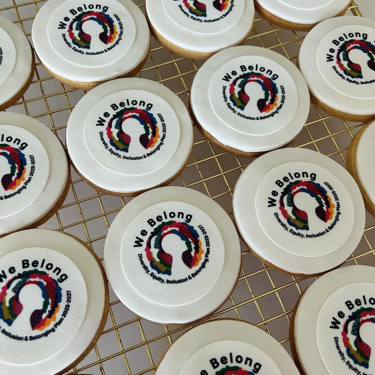 Always enjoy working with @melvillecity for their events! ✨ &ldquo;We Belong" sugar cookies showing the councils commitment to Diversity, Equity &amp; Inclusion ✨ #sugarcookies #sugarcookiesperth #corporatecookies #corporatesugarcookies #acdn #a