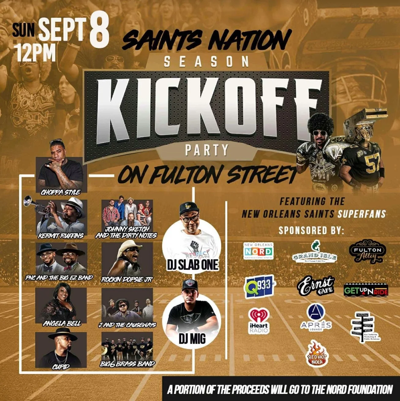 Saints Nation Kick-Off Party on Fulton Street