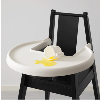 black wooden high chair