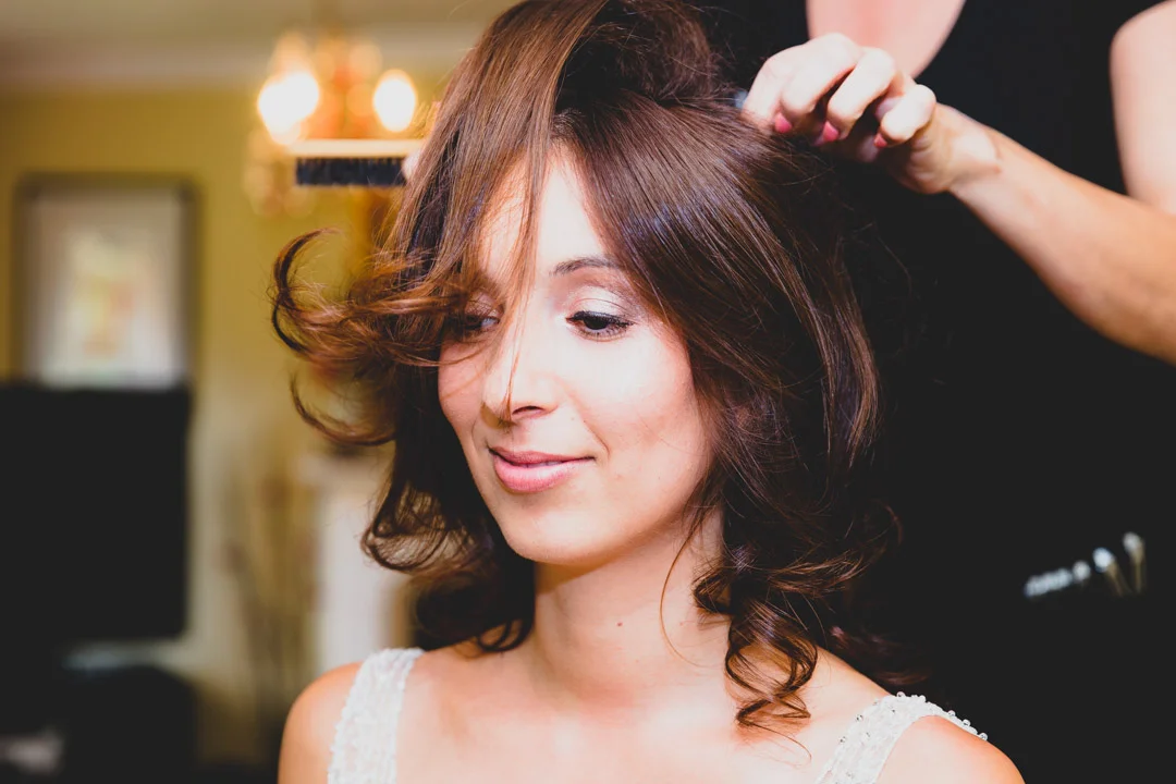 Bride getting ready