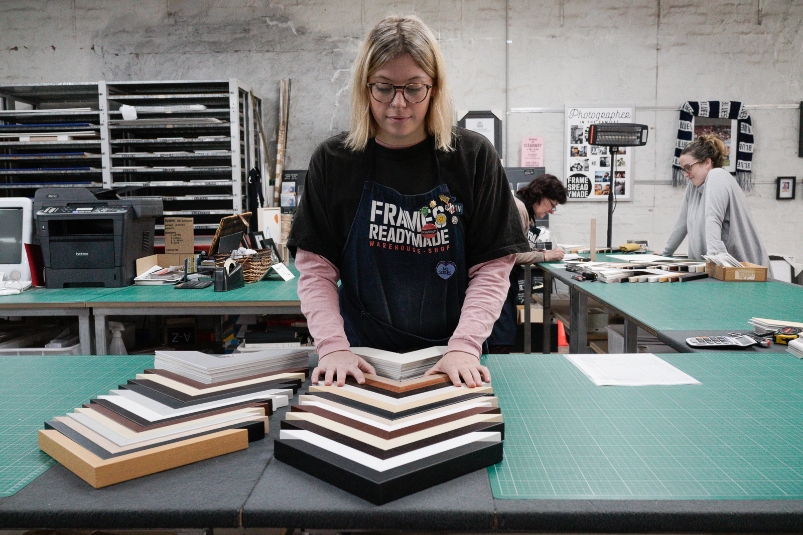 KAYLEIGH Our resident canvas stretching and float frame expert, Brunswick-based artist Kayleigh can often be found out the back working on her latest creation. Check out some of her work on our Local Artists' Wall in store.