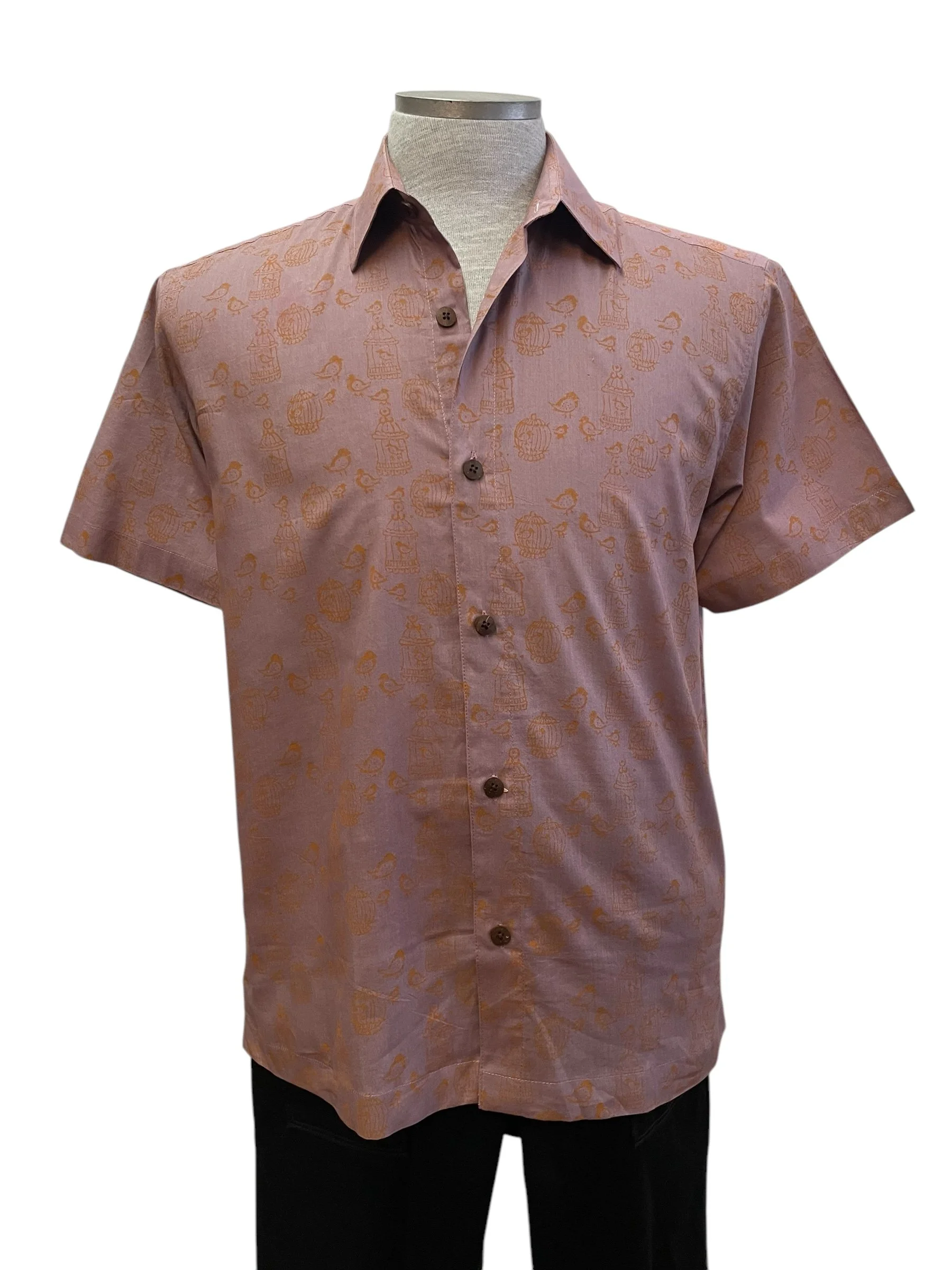 bird escape light rust and mustard