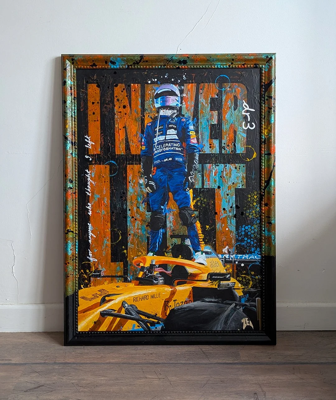 Daniel Ricciardo 2021 McLaren MCL35 F1 Monza Edition - Embellished Edition Print