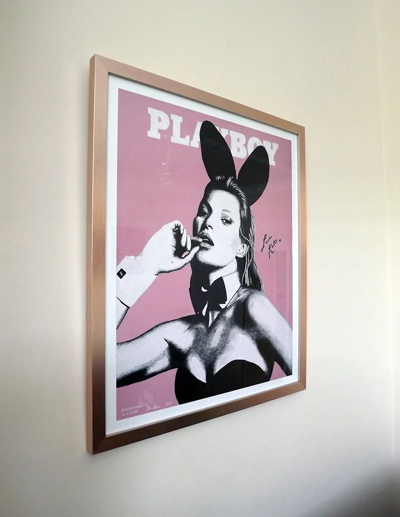 Kate Moss Playboy Ian Salmon Pop Art Rose Gold Frame 3.jpg