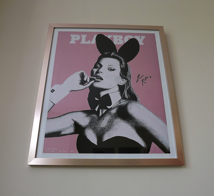 Kate Moss Playboy Ian Salmon Pop Art Rose Gold Frame 2.jpg