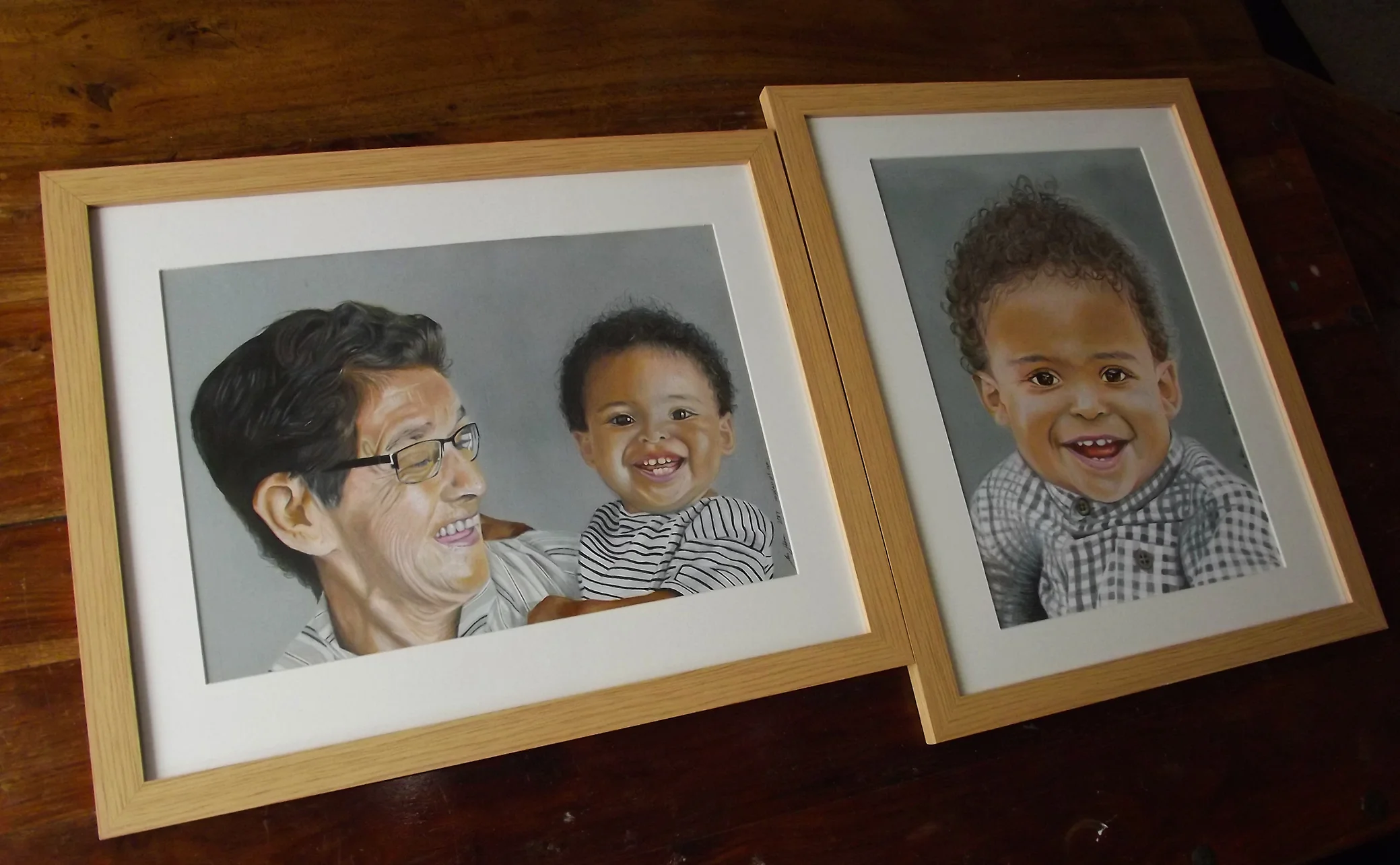 Ian Salmon Grandma Baby portrait framed 1.jpg