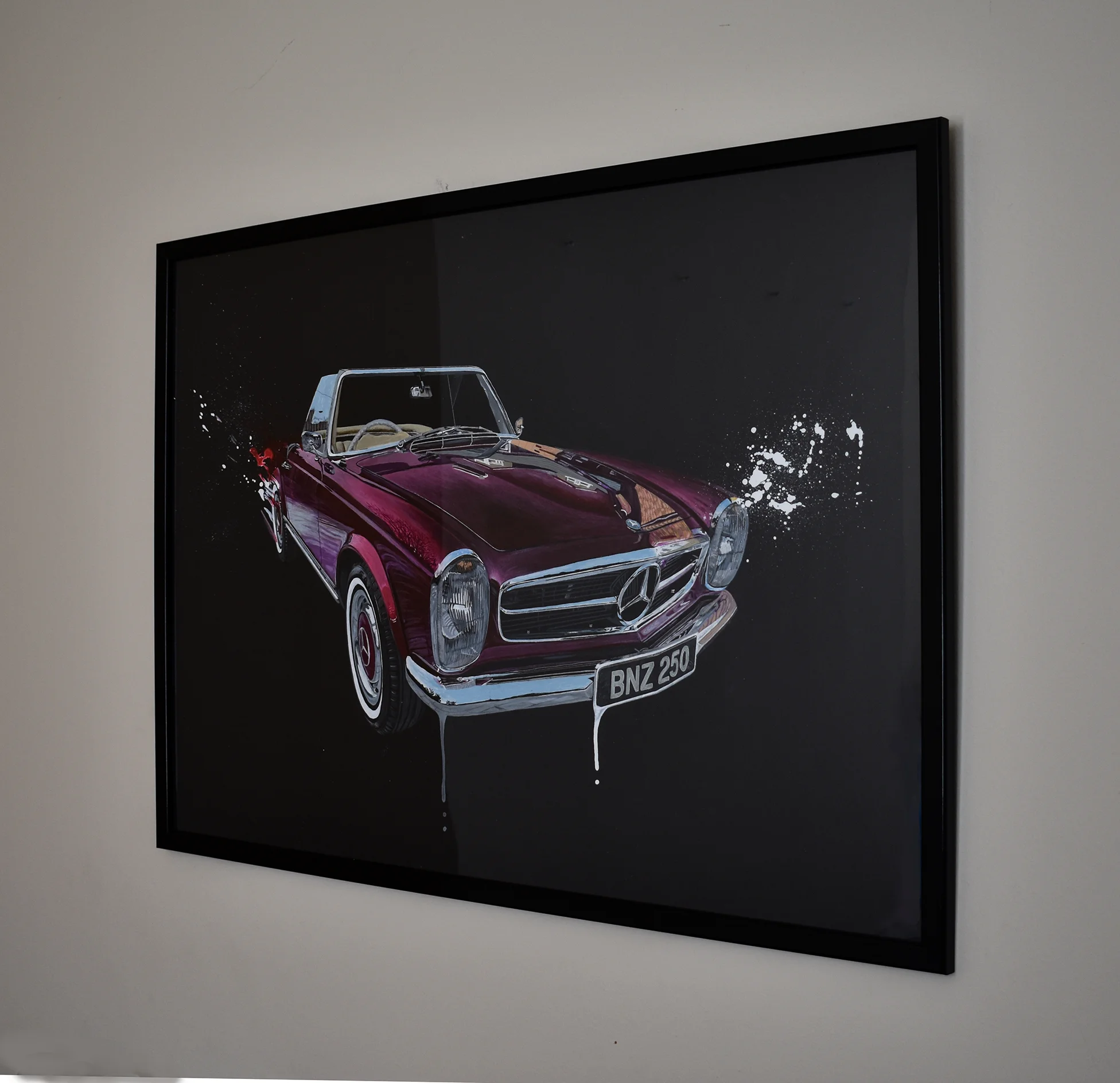 Mercedes 250SL Pagoda Painting - Ian Salmon Art framed 11.jpg