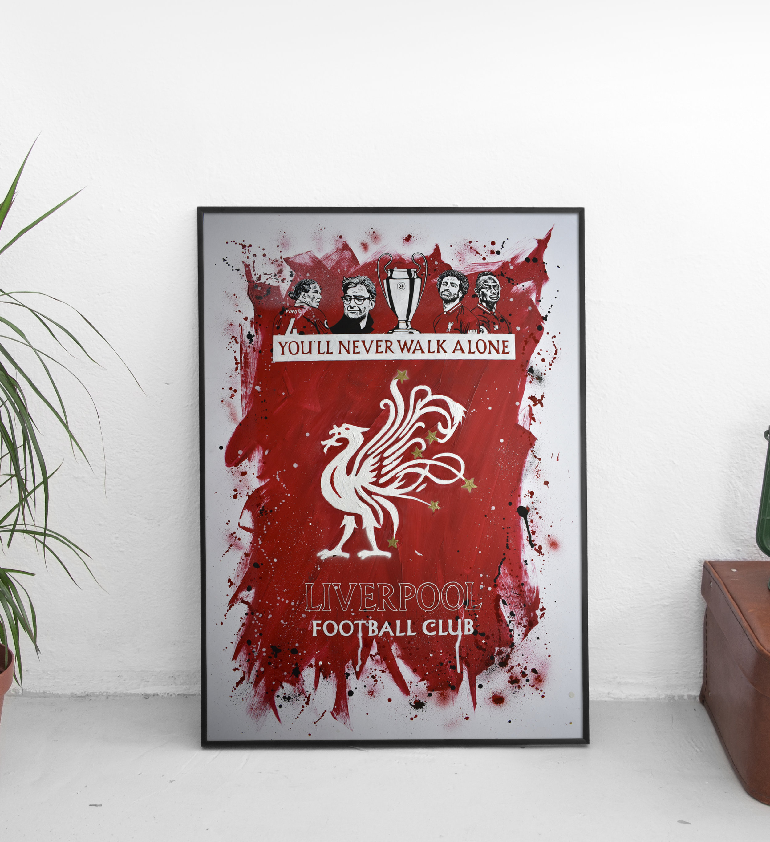 Liverpool 2019 Champions Football Print Canvas Wall Art 76x50cm 