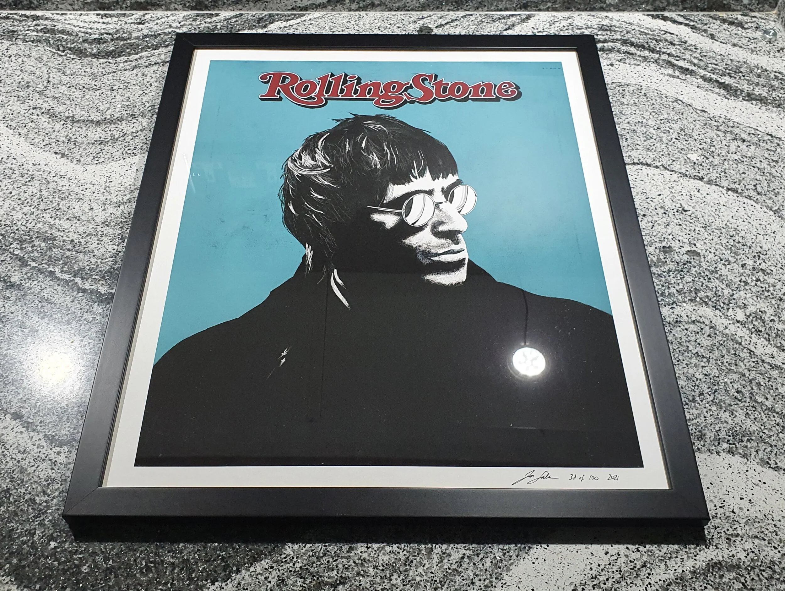 Liam Gallagher Oasis limited edition print by Ian Salmon Art