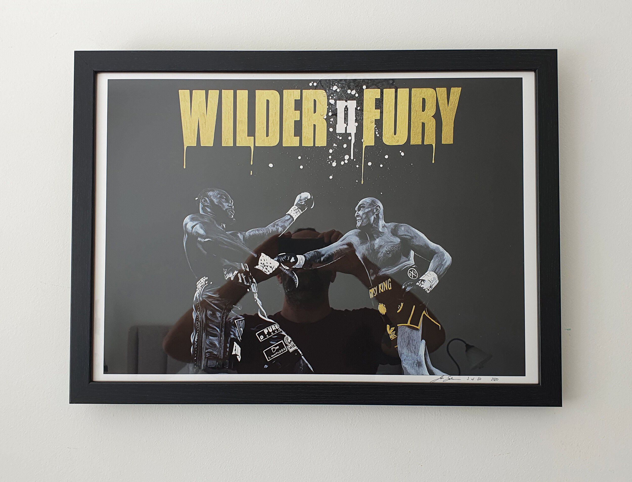 Tyson Fury Vs Deontay Wilder II Tyson Fury Painting, Boxing