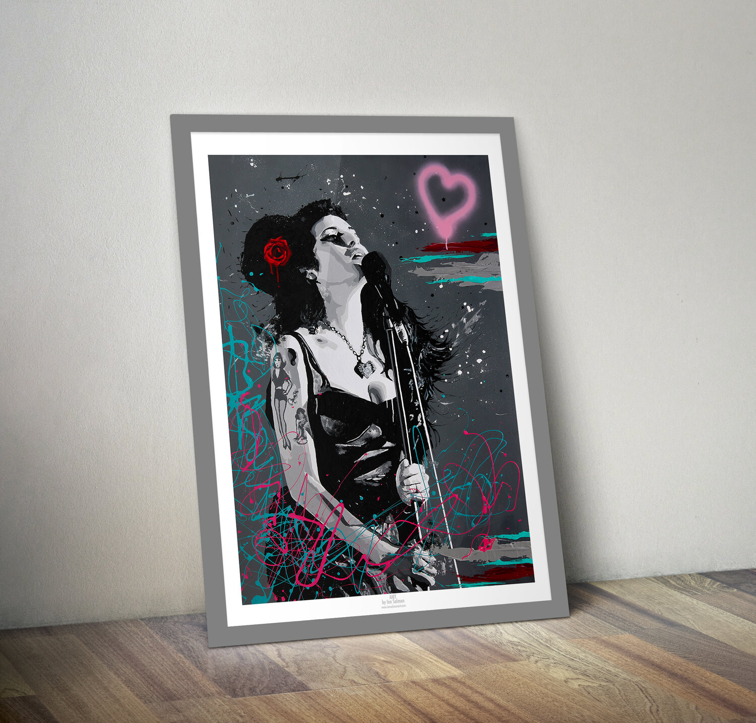 Amy Winehouse Prints - Pop Art Action Painting