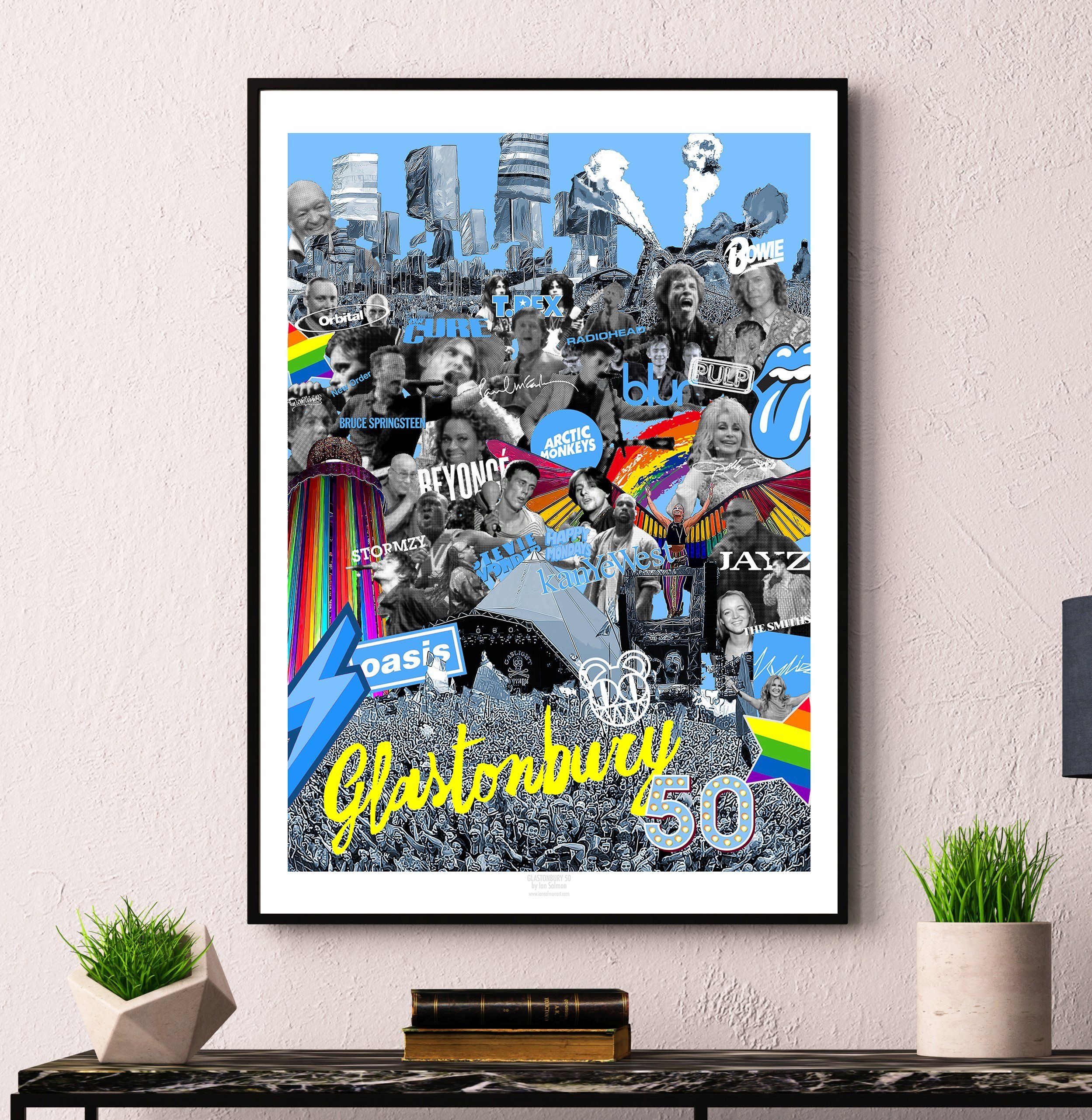 Glastonbury Festival limited edition print by Ian Salmon Art