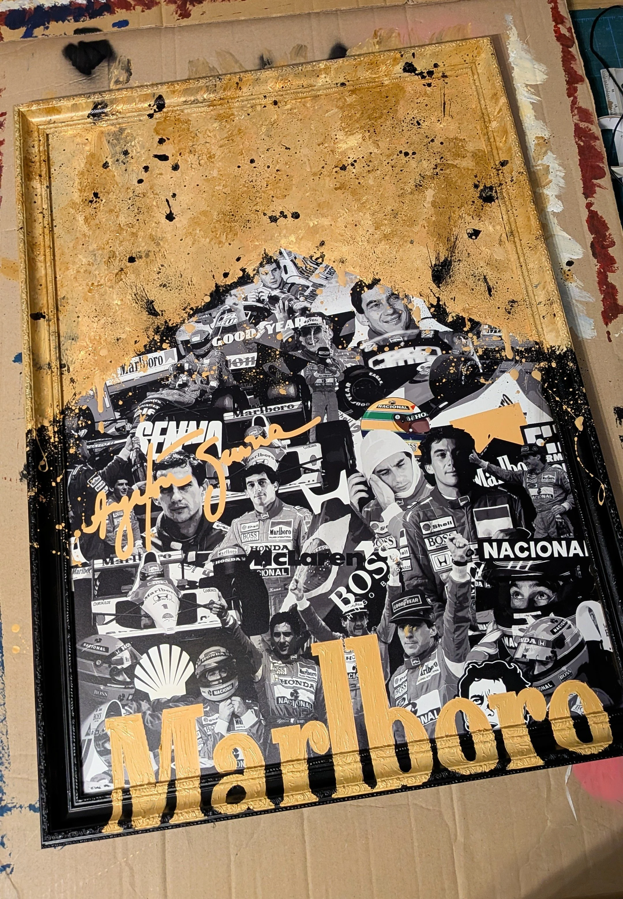 Ayrton Senna McLaren F1 Tribute - Embellished Limited Edition print