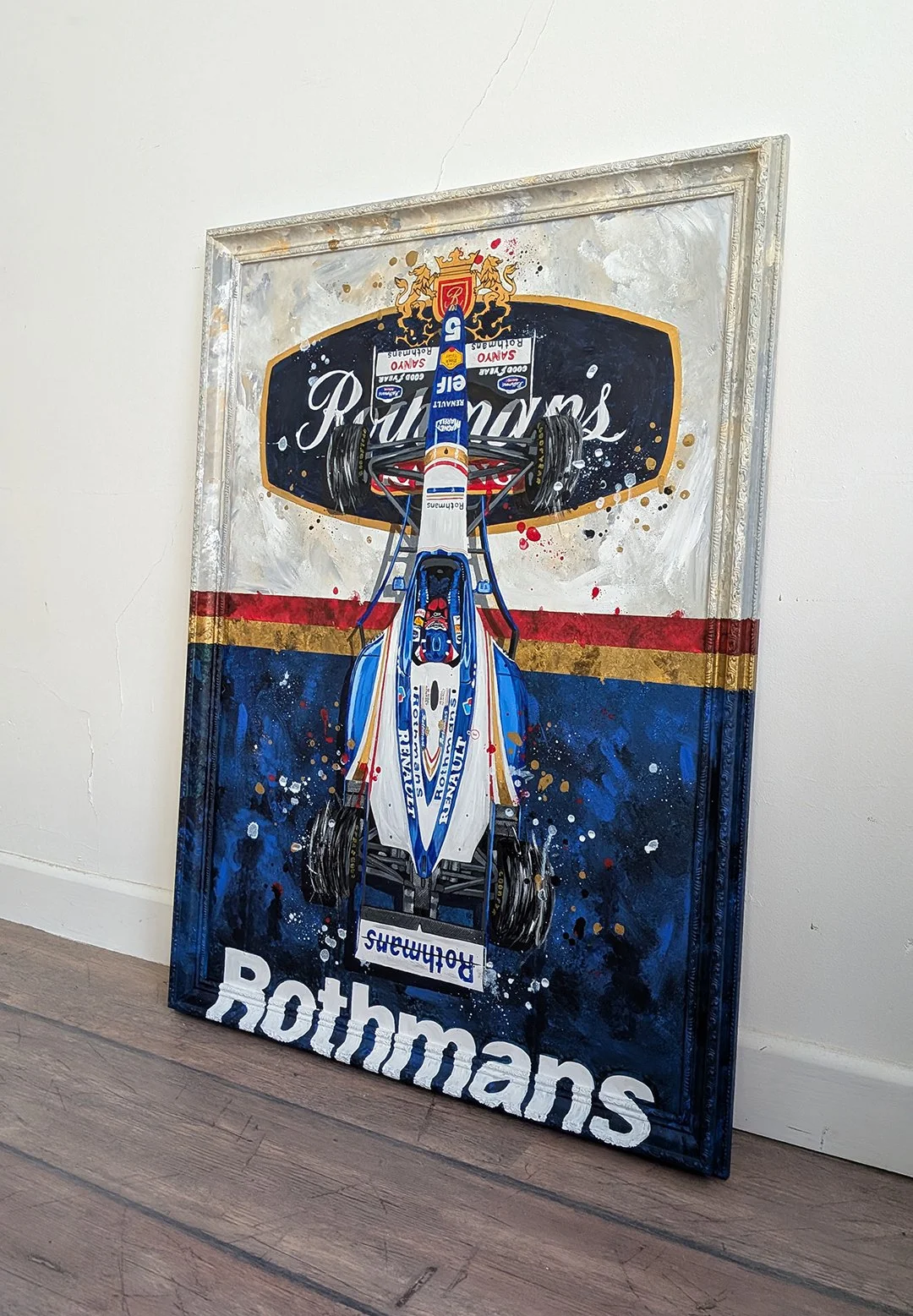 Damon Hill 1996 Williams FW18 F1 - Original Painting - Ian Salmon Art