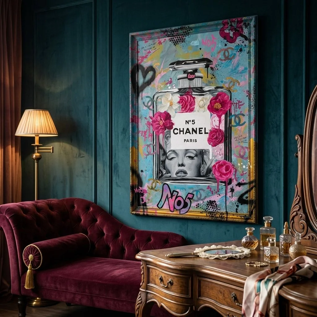 Marilyn Monroe X Chanel no5 - Embellished Limited Edition print - Ian Salmon Art