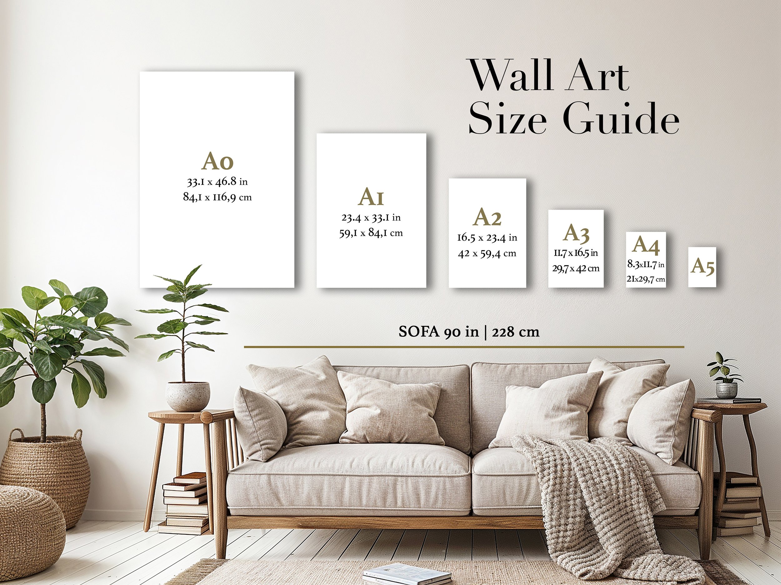 Wall Art Size Guide - Ian Salmon Art